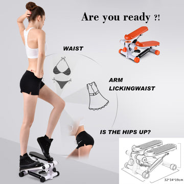 Stepper hydraulique, home twister, machine à pédales de gym silencieuse, mini stepper de sport dynamique